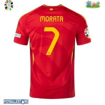 Spania Alvaro Morata #7 Hjemmedrakt EM 2024 Kortermet